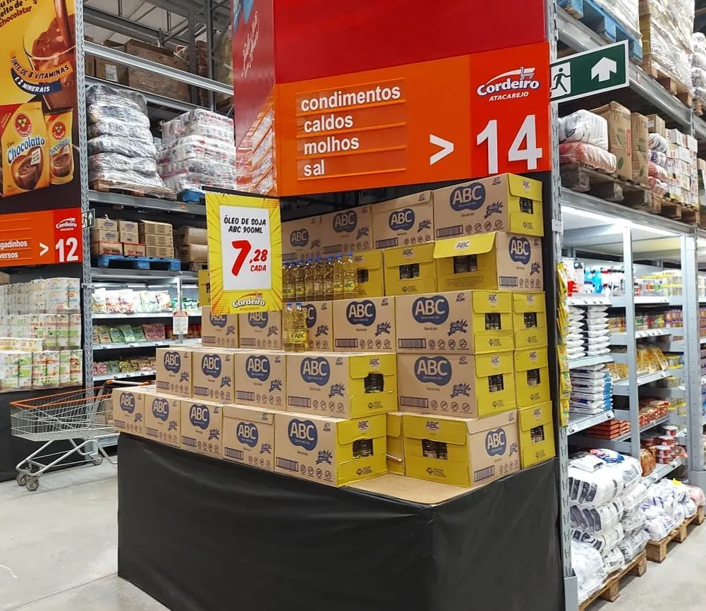 Ponto extra Óleo ABC no cliente @cordeiroatacarejo 🤝
