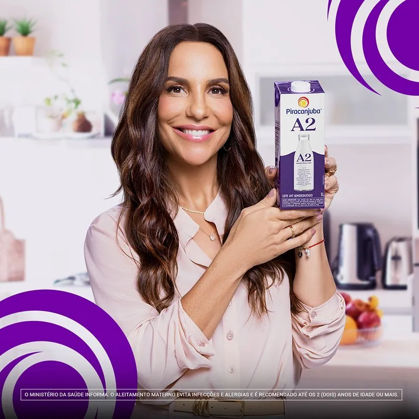 O queridinho da #FamiliaPiracanjuba também conquistou Ivete Sangalo. O leite A2 é um produto semidesnatado, fonte de pro…