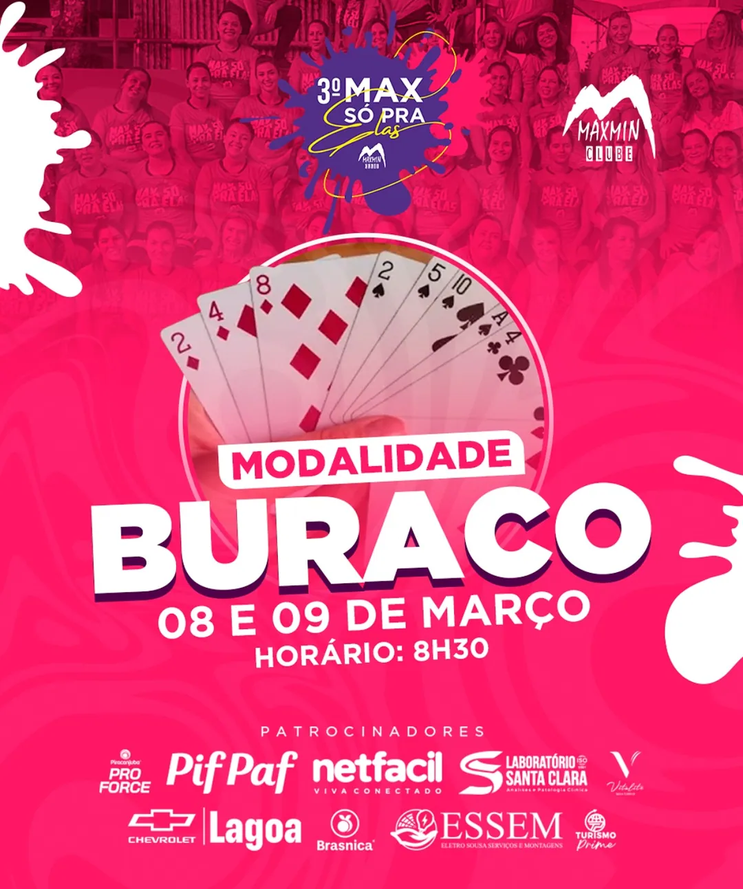 🚨 Chegou mais uma modalidade do maior evento para mulheres! 💪✨ O Max Só Pra Elas apresenta a modalidade Buraco! 🃏 📅 …