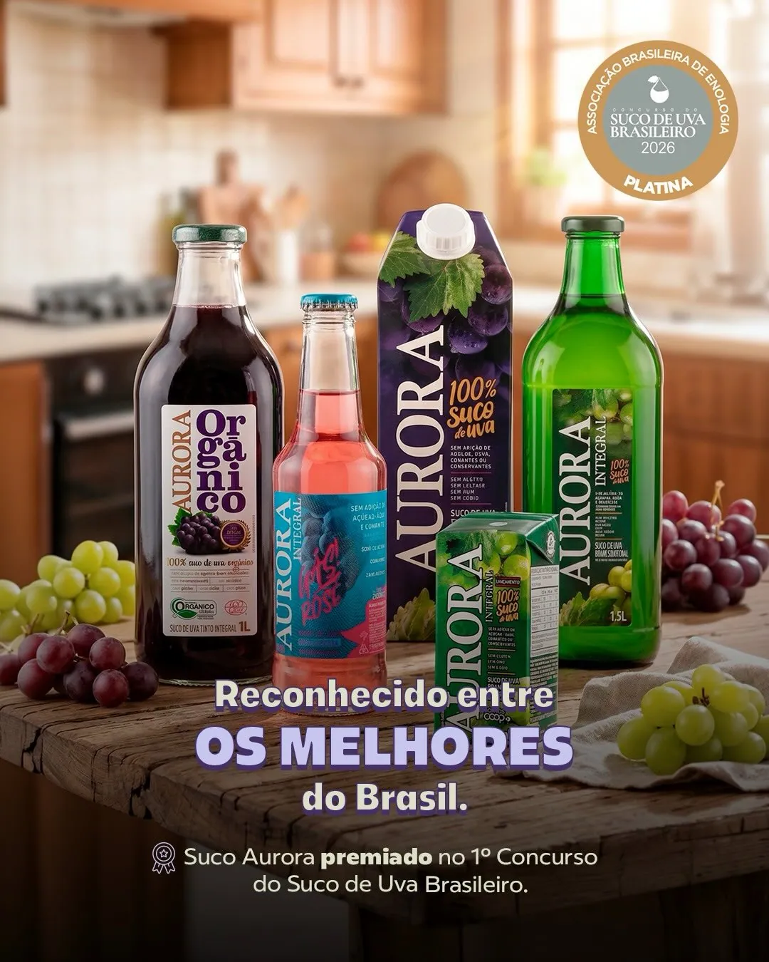 *Suco Aurora foi reconhecido no 1º Concurso do Suco de Uva Brasileiro! 🍇* A premiação valoriza produtos que se destacam…